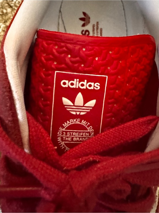 ADIDAS Felt Red & White Gazelle Sambas main image 6